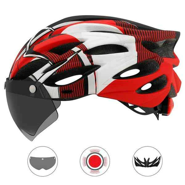 Capacete Ciclismo CAIRBULL com LED e Viseira